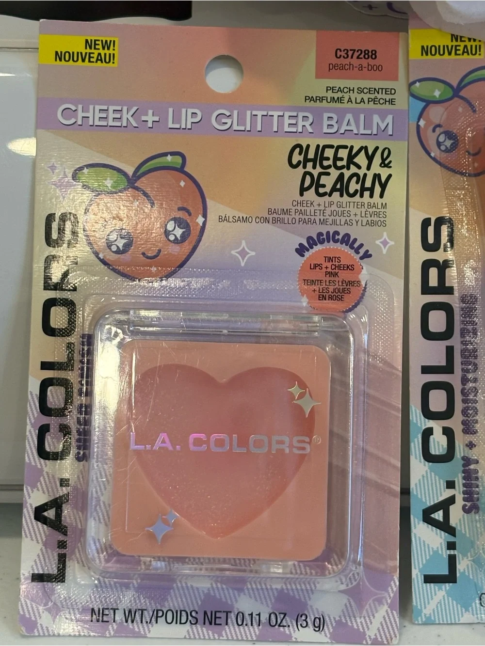 L.A. Colors Cheeky & Peachy Cheek + Lip Balm and LipGloss Duo